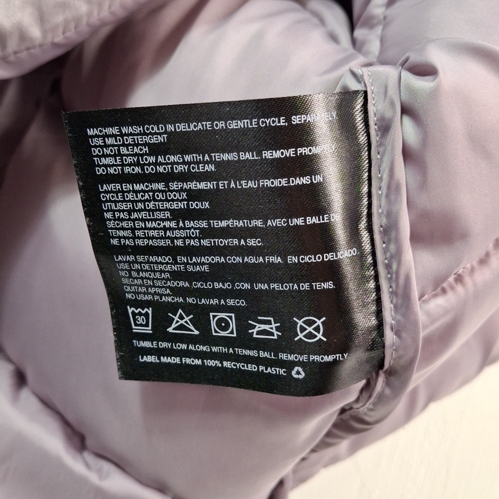Bernardo EcoPlume Hooded Packable Quilted Jacket Womens S Purple Rose Gold Zip - Picture 9 of 12